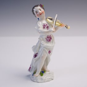 Porcelain Figurine, Girl Playing Violin