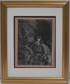 Johann Konrad Schnell (Aft) Portrait Engraving of Painter Johann Ulrich May