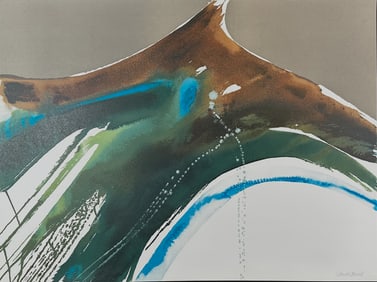 Lamar Briggs(American 1935-2015), Screenprint Tiva Landscape