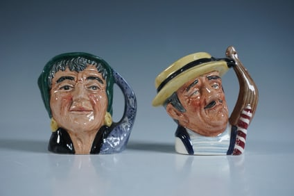 2pc Royal Doulton Character Jugs Fortune Teller & Gondolier
