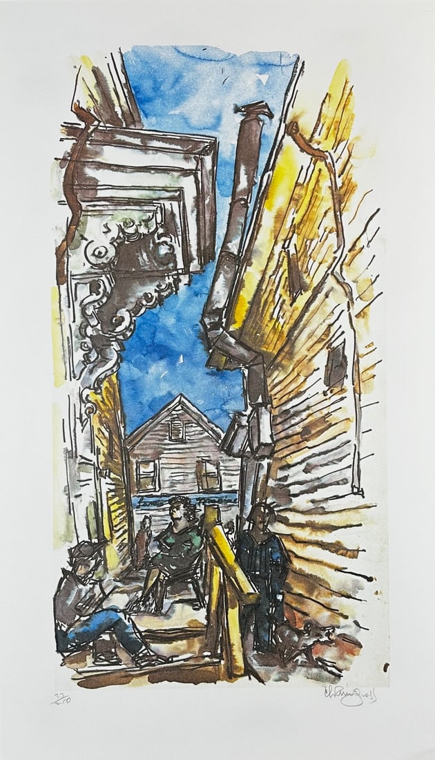 Chiam Gross (1904-1991) Signed Lithograph, New England Scene (1 of 4)