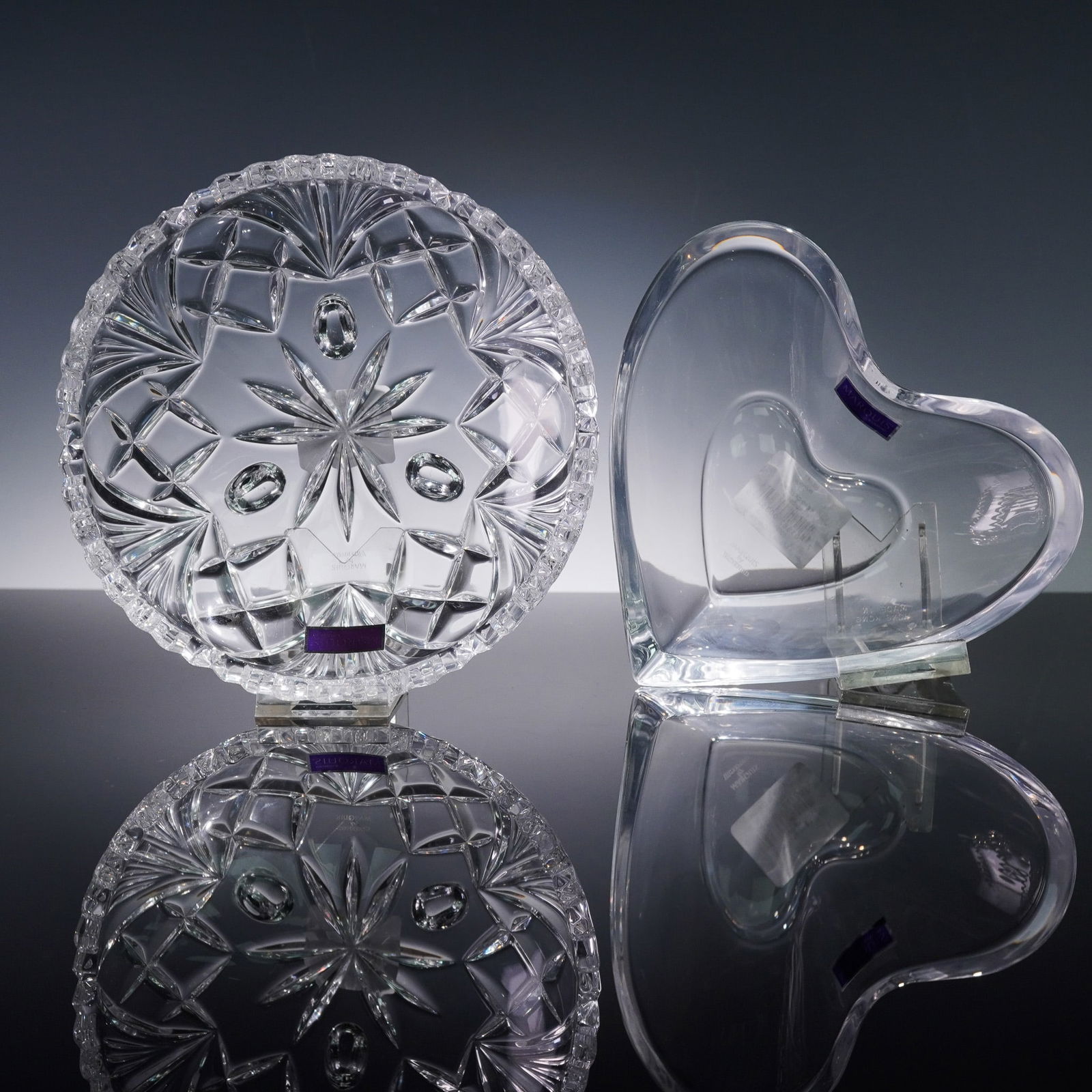 2pc Marquis by Waterford Crystal Newberry Candy Dish & Heart Bowl (1 of 8)