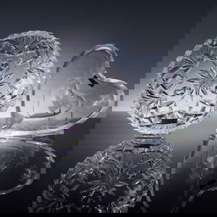 2pc Marquis by Waterford Crystal Newberry Candy Dish & Heart Bowl: This 2-piece Marquis by Waterford crystal set includes the intricately cut Newberry candy dish and a smooth, modern heart-shaped bowl. The Newberry dish features a radiant starburst pattern and a scal