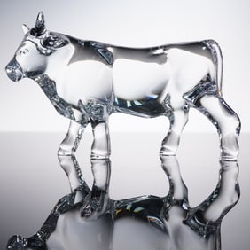Baccarat Crystal Bull Figurine