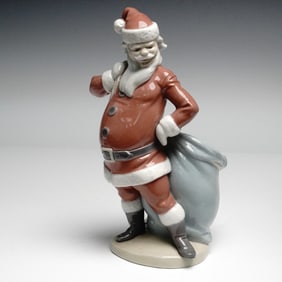 Rare Lladro Porcelain Figurine, Santa Claus w/ No Toys in Sack 1004904
