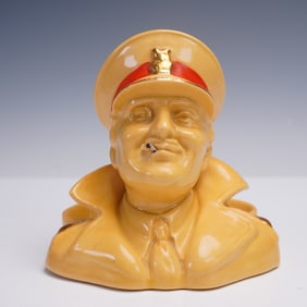 Royal Doulton Figural Ashtray, Army Club Officer