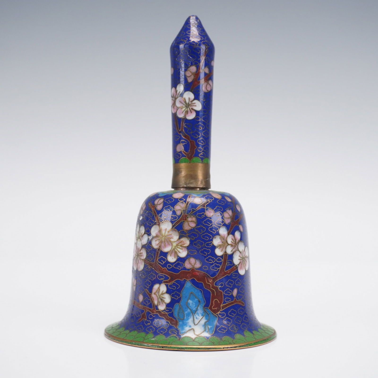 Chinese Cloisonne Bell with Blossom Motif (1 of 4)