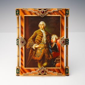 Jay Strongwater Enameled & Swarovski Crystal Jeweled Picture Frame