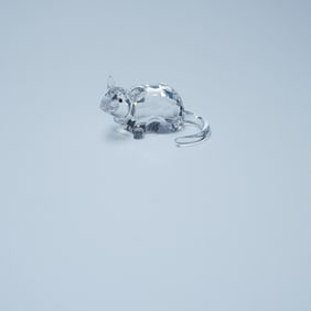 Swarovski Silver Crystal Figurine, Zodiac Rat