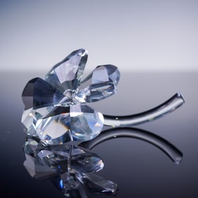 Swarovski Silver Crystal Figurine, Flower