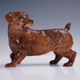 Royal Doulton Glazed Porcelain Figure of a Norfolk Terrier, D114