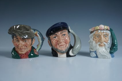 3pc Royal Doulton Small Character Jugs