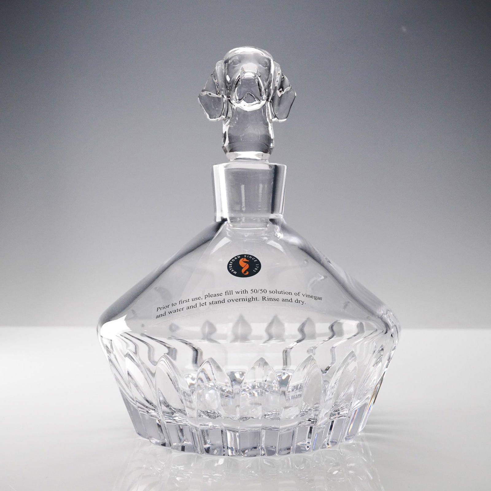 Waterford Crystal Irish Dog Madra Decanter Beagle