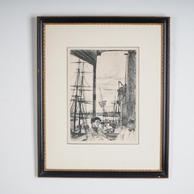 James McNeill Whistler (Aft.) Etching on Paper, Rotherhithe
