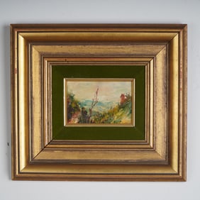 Ronald Ossory Dunlop RA (Attr.) Original Oil on Board, Hillside Vista