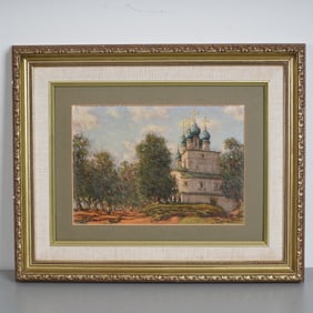 Attributed to Vadim Ryndin, Original Oil on Panel, Signed