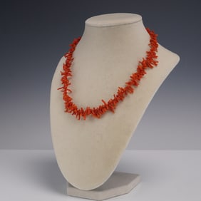 Branch Coral Necklace with Goldtone Clasp