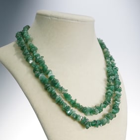 Green Aventurine Chip Beaded Necklace