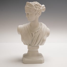 Neoclassical Bust of Diana, Roman Goddess of the Hunt