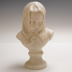 Parian Bust of Child Titled "Winter"