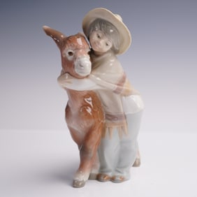 Lladro Porcelain Figurine, Platero and Marcelino, 1181