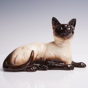 Beswick England Porcelain Siamese Cat Figurine