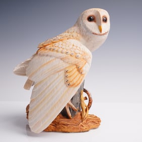 Franklin Mint Porcelain Figurine, The Barn Owl
