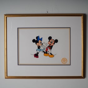 Walt Disney Limited Edition Serigraph Cel Minnie Loves Mickey