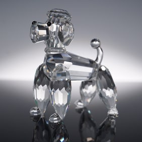 Swarovski Crystal Poodle Figurine with Original Box