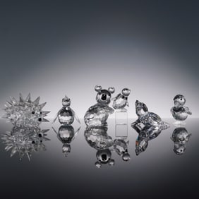 6pc Swarovski Crystal Animal Figurines