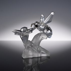 Swarovski Silver Crystal, Bumble Bee on Flower, 166185