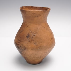 Hand-Formed Terracotta Pottery Vessel
