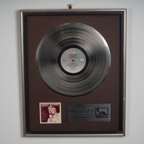 Kenny Rogers 'Platinum' Record Award for Greatest Hits from Liberty Records