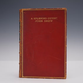 Peggy Wood Leatherbound Book, A Splendid Gypsy: John Drew