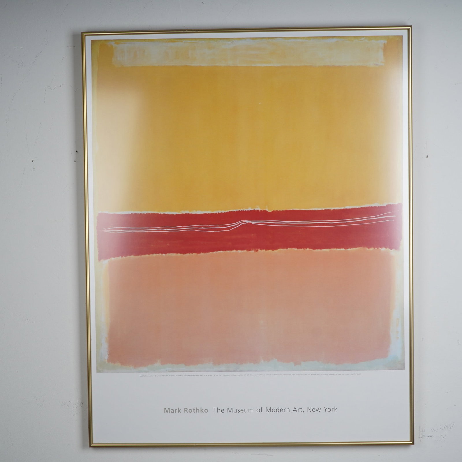 Mark Rothko Exhibition Poster Museum of Modern Art: Immerse yourself in the transcendent power of color with this stunning Mark Rothko exhibition poster, a high-quality reproduction of his 1950 masterpiece Number 5 (Number 22), issued by the Museum of 