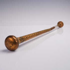 Victorian Gilt Brass and Mother-of-Pearl Presentation Baton