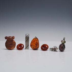 7pc Mixed Jewelry Group of Pendants, Earrings, and Brooch