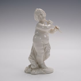 Nymphenburg Porcelain Figurine, Flute Player