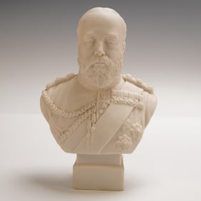 Robinson & Leadbeater Parian Bust of King Edward VII, 1897