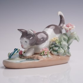 Lladro Porcelain Figurine, Kitty Confrontation, 1442