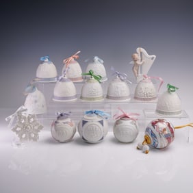 15pc Lladro Porcelain Christmas Ornament Collection