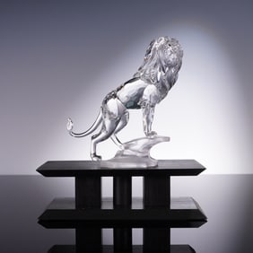 Swarovski Crystal Figurine, The Lion + Base