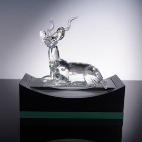 Swarovski Crystal Figurine, Kudu with Base