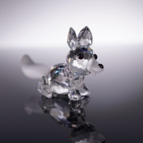 Swarovski Crystal Figurine, Fox Mini Running 014956