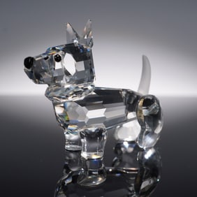 Swarovski Crystal Scotch Terrier Figurine with Original Box