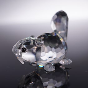 Swarovski Crystal Figurine, Beaver Baby Sitting 164638