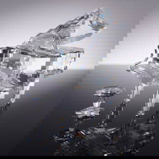 Swarovski Silver Crystal Figurine, Grand Piano with Stool, 174506: This exquisite Swarovski Silver Crystal figurine captures the elegance of a grand piano in timeless precision-cut crystal. Crafted with remarkable attention to detail, the piano features a faceted lid