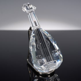 Swarovski Silver Crystal Lute Figurine, 169246