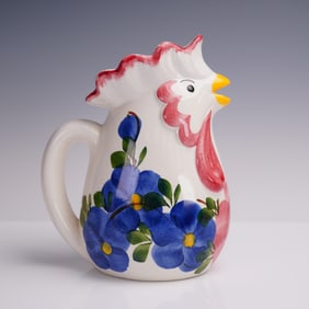 Fabbro Ceramic Pitcher, Rooster