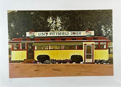 John Baeder (1938) Lisi's Pittsfield Diner, Signed